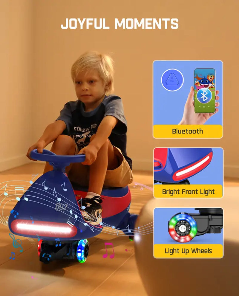 Fanttikride N7 Electric Wiggle Car with Pedal, Ride on Toy